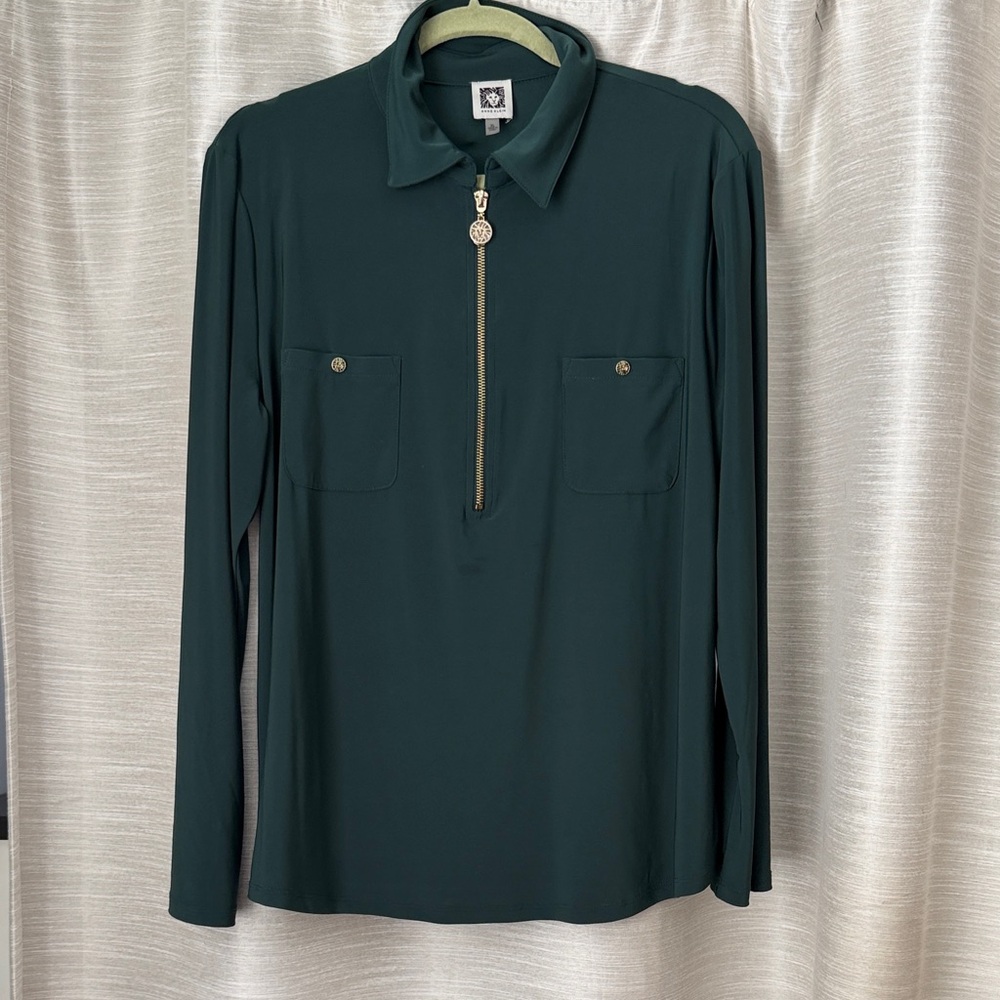 Anne Klein Deep Green Men's Button Down Shirt